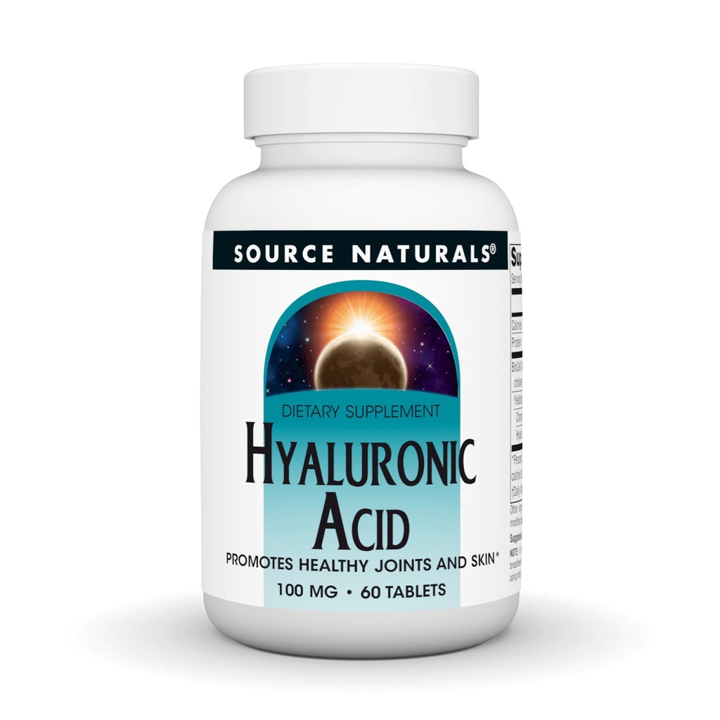 Lähde Naturals Hyaluronic Acid, edistää terveitä niveliä ja iho*, 100mg - 60 tablettia