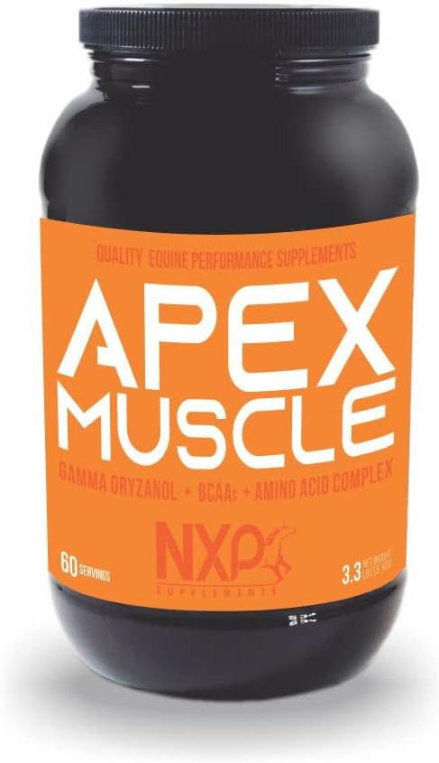 APEX Muscle, Body & Strength Rakentaja hevosille - energia, Endurance, kestävyys, Recovery Support - Gamma Oryzanol BCAA Aminohapot Lysiini Carnitine L-arginiini AKG 3.3 lb (60 Servings)