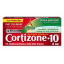 Cortizone 10 Maximum Strength Ultra Rauhoittava kutina Relief Cream, 1% Hydrokortisoni, nopeatoiminen, anti-Itch Cream for Bug Bites, Ihottuma, Ekseema, Psoriasis, Myrkyllinen Ivy, Tammi, Sumac & More, 2 oz