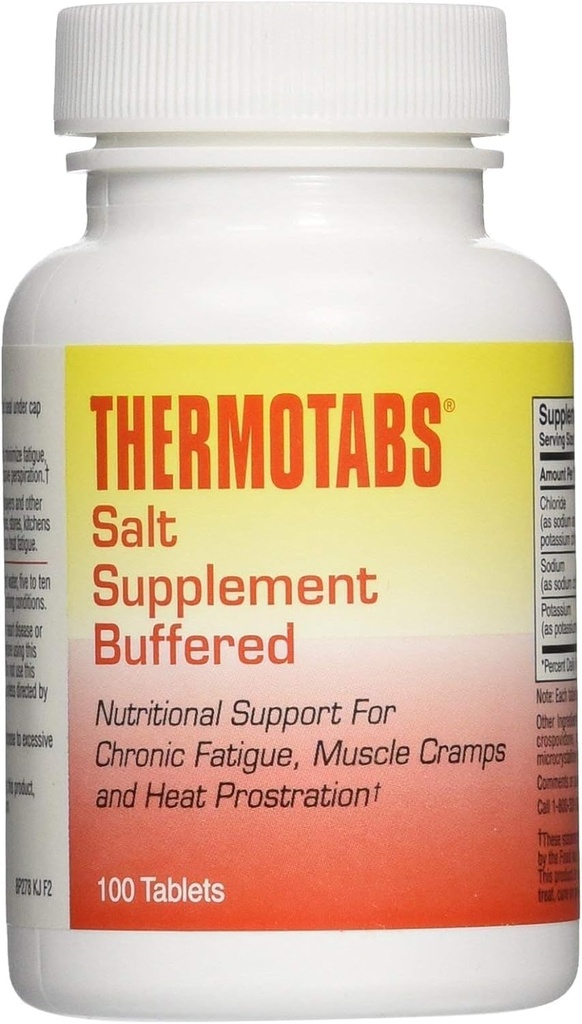 Thermotabs Salt Supplement, puskuroitu, 100 tablettia - Osta paketteja ja säästä (Pack of 3)