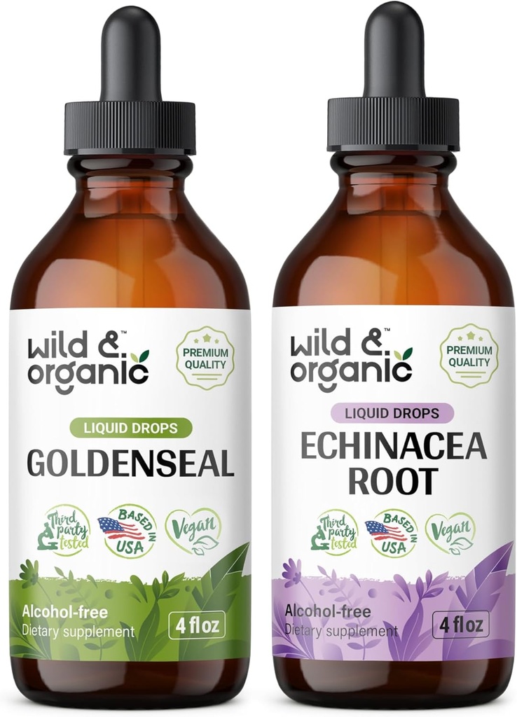 Luonnonvarainen ja luomu kultainen Tincture 4 fl oz & Echinacea Tincture 4 fl oz