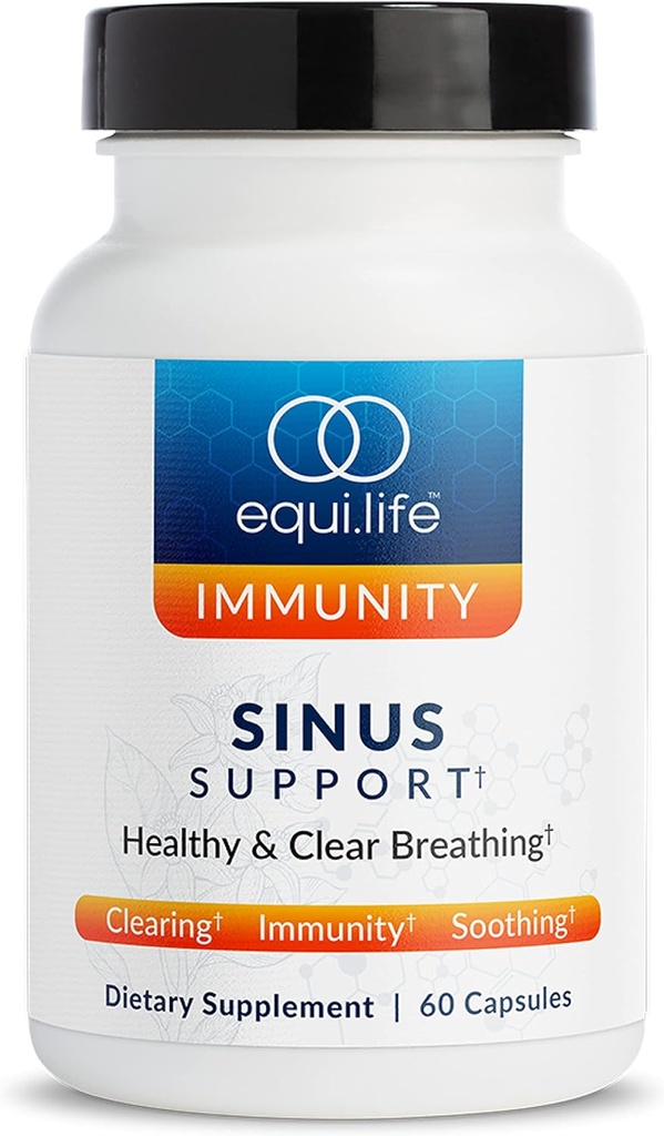 Equilife Sinus Support Supplement med Berberine, NAC, Licorice Root och Antioxidant Rich Herbal Blend, Plant Based Formel för säsongsbalans, Gluten Free, Soy & Dairy Free, 20 portioner