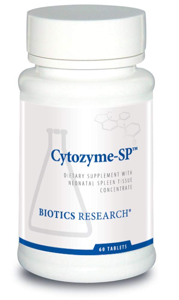 Biotics Research Cytozyme SP Neonatal Spleen, stöder hälsosam järn och bilirubinnivåer, ger immunsupport, stöder ren funktion, SOD, katalas, potent antioxidantaktivitet 60 tabletter