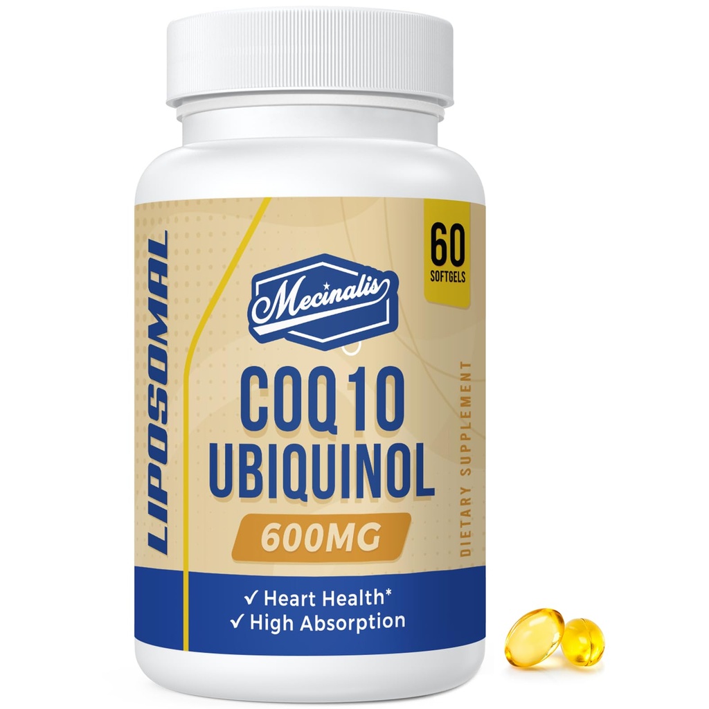 Liposomal CoQ10 Ubiquinol 600 mg Softgels.