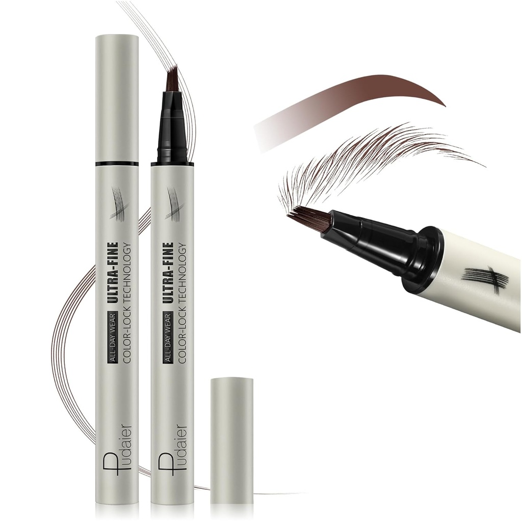 Microblading Eyebrow Pencil, Liquid Magical Multi-Tip Eyebrow Pencils för kvinnor, Vattentät Eyebrow Pen för Natural Brow, Långvariga Brows Makeup Penna