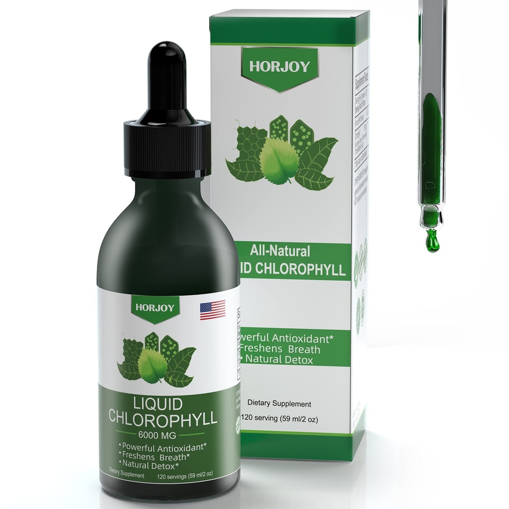 Klorofyllin nestetippa - 100% Natural Energy Booster ja Immuuni tuki - Sisäinen deodorantti ja detox - Korkeusasteen sairaus helpotus - nopea imeytyminen, Vegan & ei-GMO - 120 tarjoilua (paketti 1)