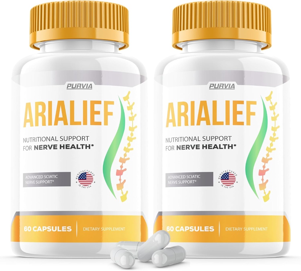 (2 pakkaus) Arialief kapselit iskias - virallinen Formula - Arialief-vitamiini täydentää Advanced Strength Formula, Arialief-kapselit Ravitsemustuki Suurin vahvuus Kokonaiswellness (120 kapselia)