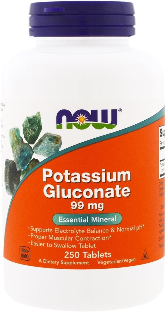 Now Foods Kaliumglukonaatti 99 Milligramma - 250 tablettia