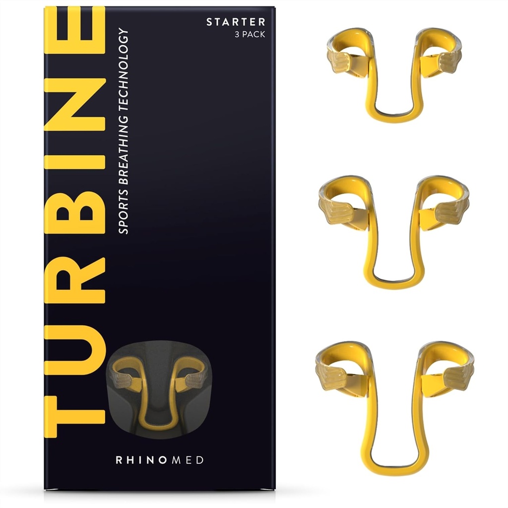 Turbine Nasal Dilator urheilijoille - Pack 3 Turbine Dilators suunniteltu yleissivistävään harjoitteluun - lisätä ilman virtausta keuhkoihin 38% aikana liikunta, pyöräily ja juoksu