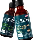 E2H: Liquid Chlorophyll och Lion's Mane Mushroom | Vegan, Non-GMO - 2 Fl Oz Varje (4 Fl Oz Total) - Bundle