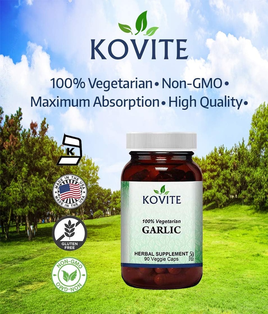 Valkosipuli 500 mg 100% kasvissyöjä - 90 kasviskapselia