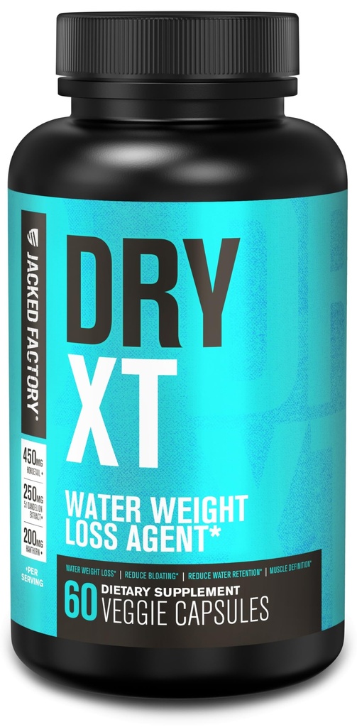 Jacked Factory Dry-XT Diureettinen vesi pillereitä - Natural Supplement 