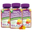 Fiber Advance Gummies | 100% Plant Based Fiber Supplement för Digestive Health | Chicory Root Inulin Prebiotic Gummies för vuxna | Gluten Free, Vegetarian och Non-GMO (Pack of 3)