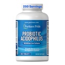 Puritans Pride Daily Probiotic Acidophilus, 100 miljoner levande kulturer, kosttillskott för matsmältning, tarm och immun hälsa, soja, natrium och glutenfri, 8 månaders leverans, 250 tabletter
