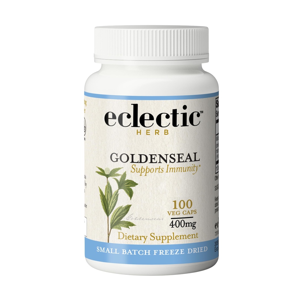 Eclectic Institute Raw Freeze-Dried Goldenseal kapselit 100 CT