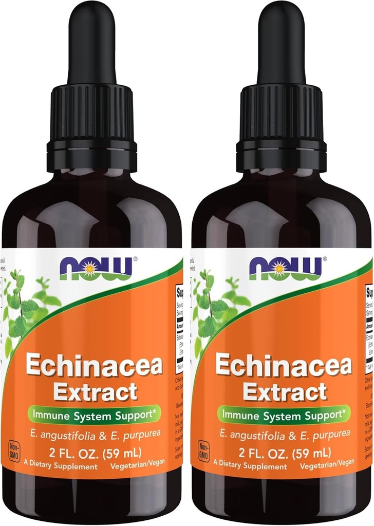 NYT lisäravinteet, Echinacea Extract Liquid with Dropper, Immuunijärjestelmän tuki*, 2-Aunce (Pakkaus 2)