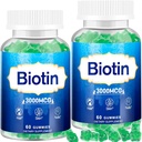 Ihon ja kynsien Gummies, 2 Pack High Potency hiusten vitamiini naisille, miehet & lapset, D-vitamiini & E, B16,B12, Biotin Gummies hiusten kasvua, ihoa, ja vahvemmat kynnet