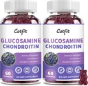 Catfit Glukosamiini Chondroitin Gummies, Extra Strength Yhteinen terveys tuki täydentää MSM & Elderberry, antioksidantti Immuuni tuki täydentää aikuisille miehet & naiset (2 pakkaus)