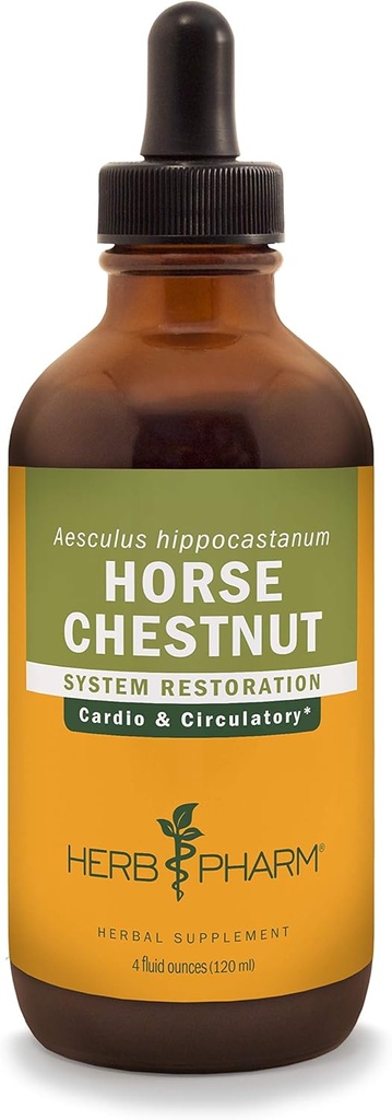Herb Pharm Horse Chestnut Liquid uute terveille veneille ja verenkiertoon - 4 Ounce