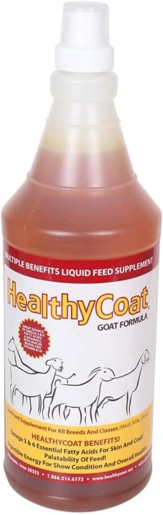 HealthyCoat Goat Formula: neljännes. Iho, turkki, kehon kunto, allergiat, immuunijärjestelmä, maidontuotanto.