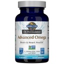 Puutarha Life Dr. Formulated Advanced Omega Fish Oil - Sitruuna, 1,290mg EPA, DHA + DPA Triglyseride Form, Single Source Omega 3 Supplement for Ultimate Brain & Heart Health, Non-GMO, 60 Softgels
