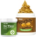Pet MD Dog Ear Cleaner Wipes + Rileys lugnande jordnötssmör för hundar