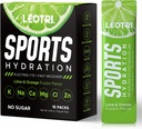 Sokeriton Elektrolyyttijauhepakkaus - Sport Hydration Drink Mix täydennysosa, Keto Friendly 6 Key Electrolytes, Rikas B- ja C-vitamiinia, 1000 mg BCAA - Ei sokeria, 16 tikkua, Lime & Orange Flavor