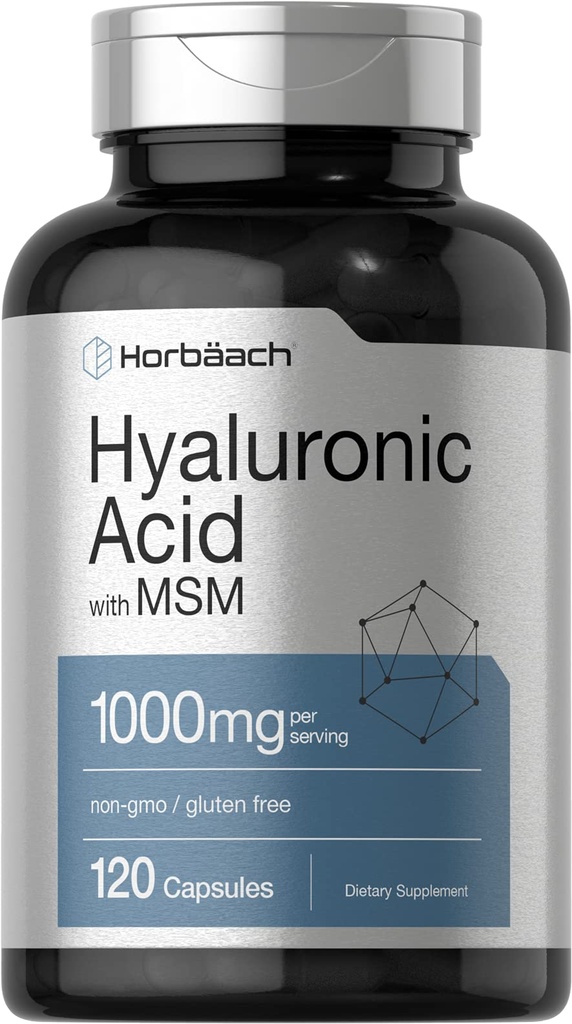 Horbäach Hyaluronic Acid with MSM ... 1000 mg... 120 kapselia...