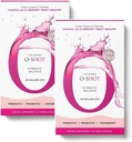 O-Shot 2 pakkaus Vegaani emätin Probiootti + Prebiootti naisille, karpalouute, Sikurijuuri, emättimen pH, virtsan trake, digestio, turvotus, ei meijeri, non GMO, gluteeniton, 60 kasvis-Capsules