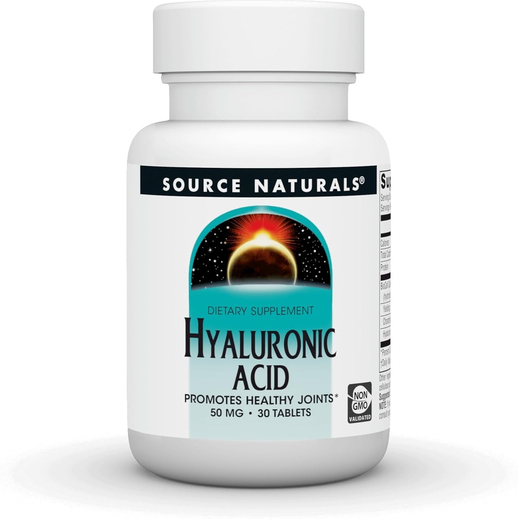 Source Naturals Hyaluronic Acid, 50 mg, 30 tablettia