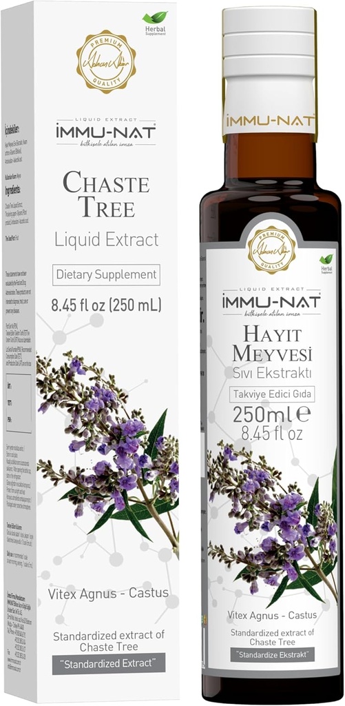 Chaste Tree Berry Extract - 8.5oz - Herbal Menopause & PMS Relief - Alkoholittomat naisten hyvinvointi täydentää
