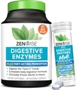 Zenwise Health Ruoansulatuskanavan Entsyymit ja piparminttu Pureskeltavat Ruoansulatuskanavan entsyymit, Probiootit Multi Entsyymit probiootit naisille ja miehille kapseleissa ja kätevä pureskeltava piparminttu