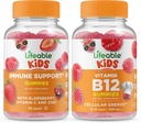 Livlig Immune Support Kids + Vitamin B12 Kids, Gummies Bundle - Great Tasting, Vitamin Supplement, Gluten Free, GMO Free, Chewable Gummy