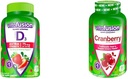 Vitafusion Extra Strength D3-vitamiini Gummy Mansikka Maku Bone & Immuuni tuki (120 kreivi) + karpalo Gummies naisten virtsanterveystuki (60 kreivi)
