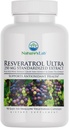 Nature's Lab Resveratrol Ultra - Antioksidantti Supplement* - 250 mg Trans-Resveratrol, Red Wine Extract, Green Tea Extract - ei-GMO, gluteeniton, Vegan 90 Count (3 kuukauden toimitus)