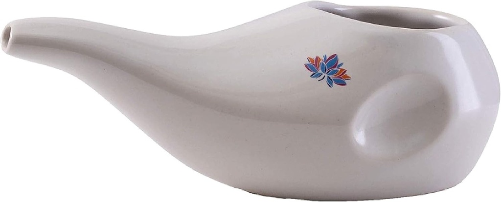 Bästa rankad keramisk Neti Pot - Ergonomisk design och handgjord, Dove White