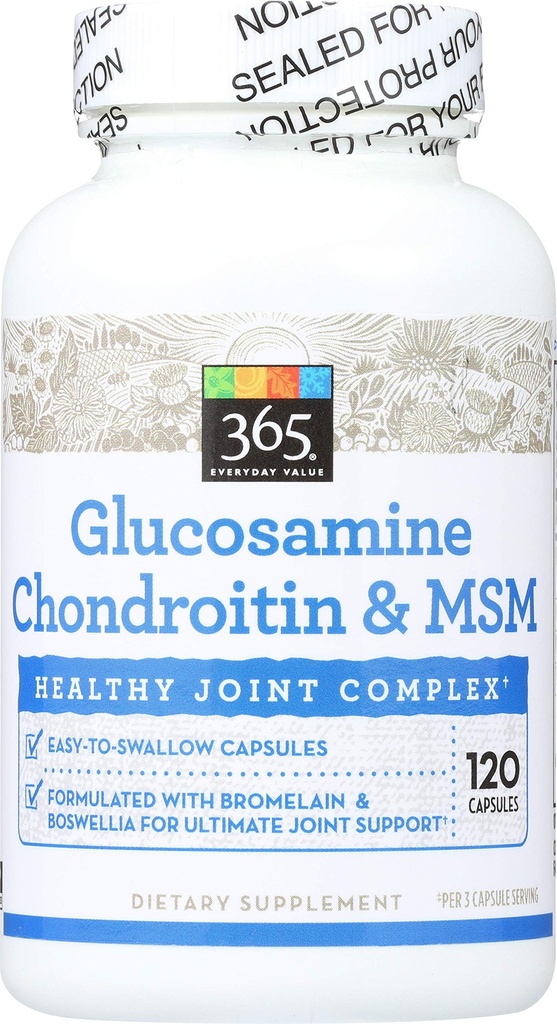 365:n Whole Foods Market, Glukosamiinikondroitiini & MSM, 120: n