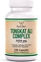 Tongkat Ali - 1000mg (2 kuukauden tarjonta) - Miesten terveys - 200:1 uute (Longjack) Eurycoma Longifolia, 20mg Tribulus Terrestris (kolmas osapuoli testattu) Double Wood
