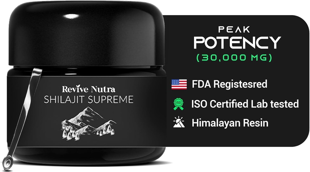 Shilajit for Miehet ja naiset - High Potency Himalayan Shilajit Resin, 90 päivää Aurinkokuivattu vaccum, 85+ Trace Minerals & Fulvic Acid, Lab Tested - Todista energia Boost ...