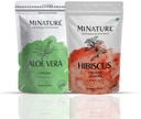 Hårvård combo av minture | Set of Aloe Vera Powder & Hibiscus Powder | 227g Varje | Pure & Natural | Fri från kemiska & konserveringsmedel