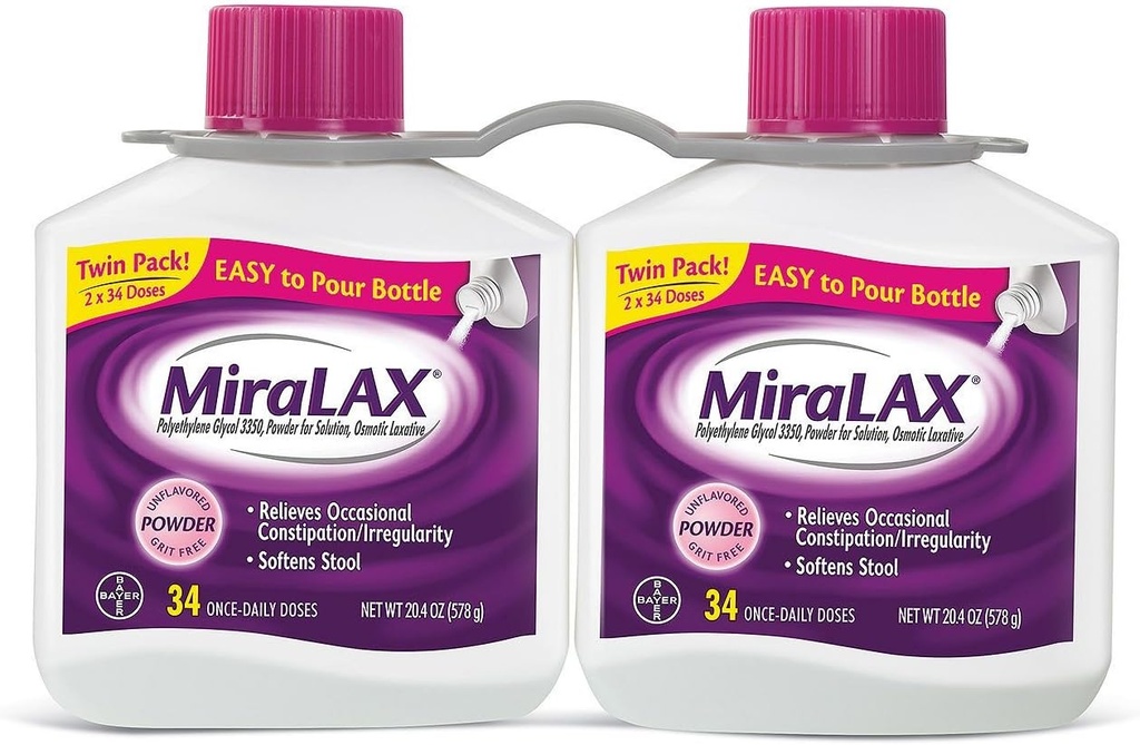 MiraLAX Supplement Powder för uppblåsthet, 40,8 Ounce