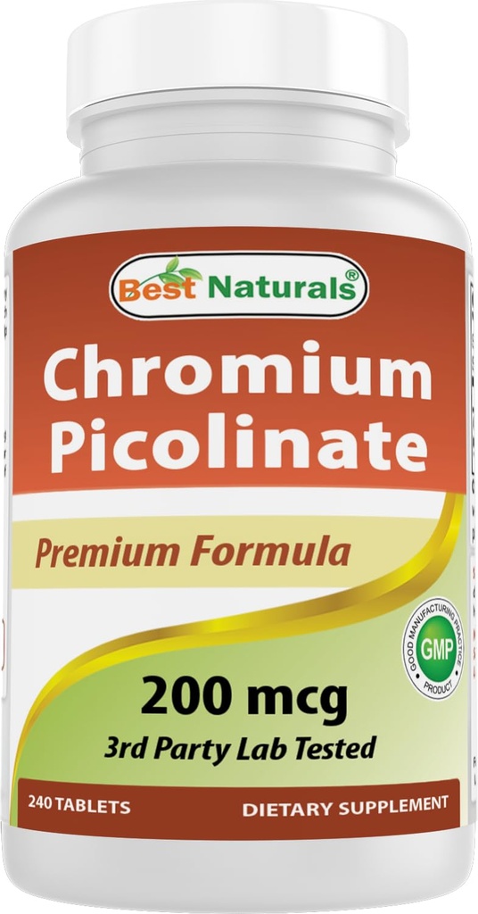 Best Naturals Kromipikolinaattitabletti, 200 mikrog, 240