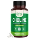 Nested Naturals Choline Bitartraatti 500mg - High Potency Choline lisäravinteet - Tukee Cognitive Performance & Liver Function - 100% Vegan & non-GMO-koliini - 90 Vegaanikapselit