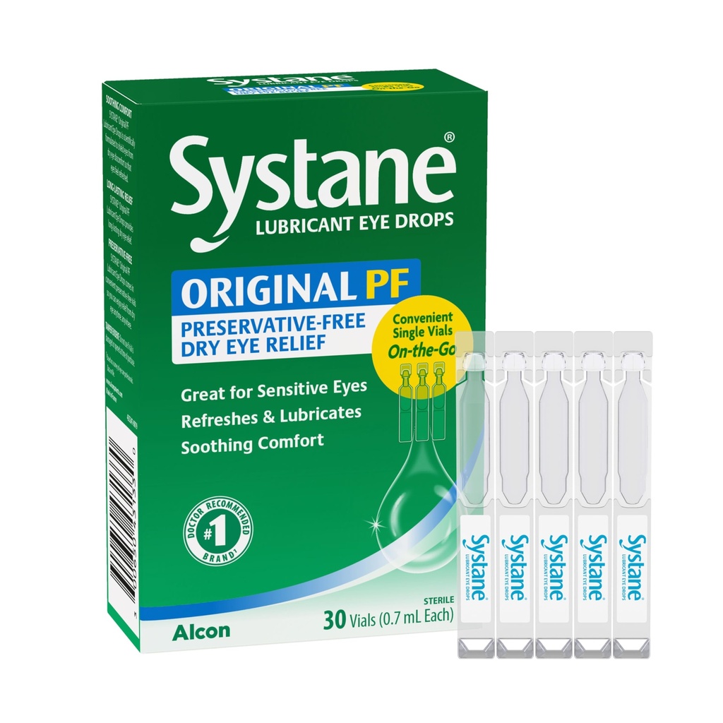 Systane Long Long Lesting Lubricant Eye Drops Vials Eye Drops, 30 Luku (Pack of 1)