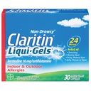 Claritin Liqui-Gels 24 tuntia Allergiaa lievittävä lääkehoito, Loratadine antihistamiinikapselit, 30