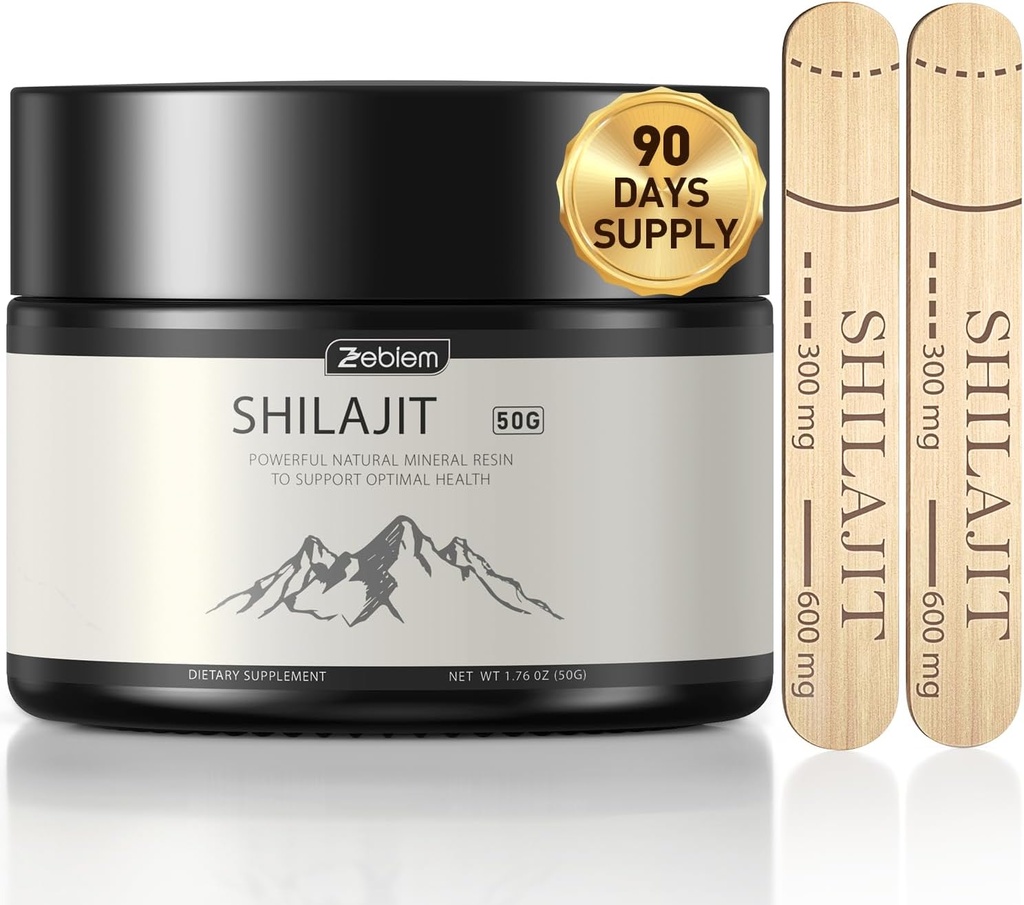 shilajit Pure Himalayan Organic shilajit för män och kvinnor shilajit Resin Supplyment med organisk ayurvedisk blandning i hög styrka för energi, styrka Boost & immun Support (50 gram)