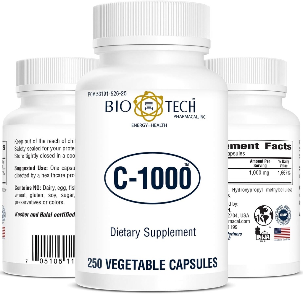 Bio-Tech - C-1000 250 kasviskapselia