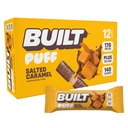 Byggd Bar, Puff Protein Bars, Salted Caramel Puff, 17g Protein Snacks, On-The-Go Bars, Endast 140 kalorier, 6g socker, Collagen, Gluten Free, 12 Count