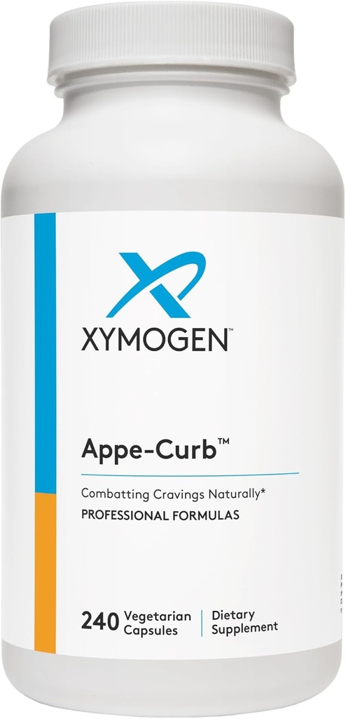 XYMOGEN Appe- Curb - Tuki Cravings - Kromi, DL- fenyylialaniini, L- glutamiini, B6- vitamiini + 5- HTP terveelle aineenvaihduntalle, mielialan ja ruokahalun tuki (240 kapselia)