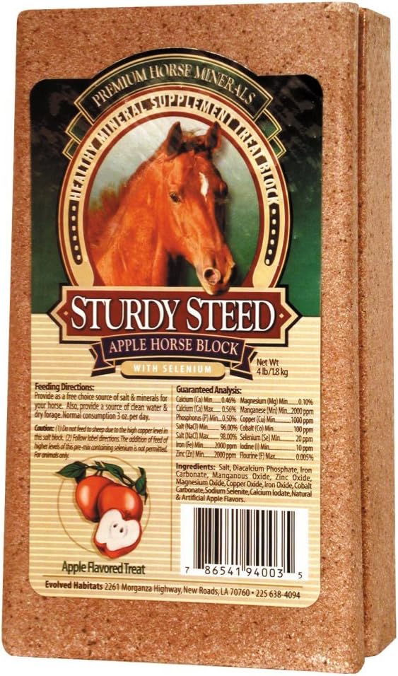 Tukeva Steed Terve Mineral Supplement Apple Treat Block hevosille, 4 punta